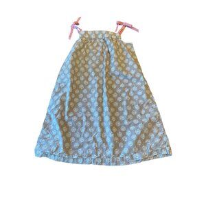 Hanna Andersson Girls Sleeveless Cotton Dress Modern Floral Size 8